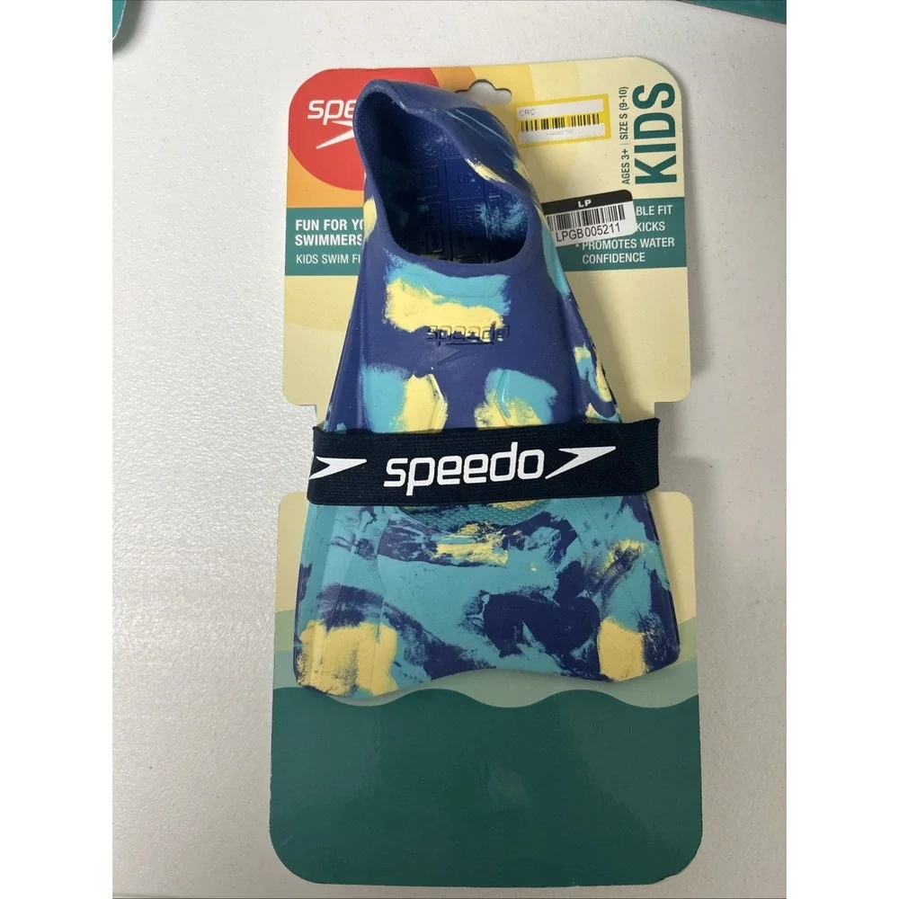 Speedo Kids A Pair Swim Fin Blue Marble‎ Size S (9-10)